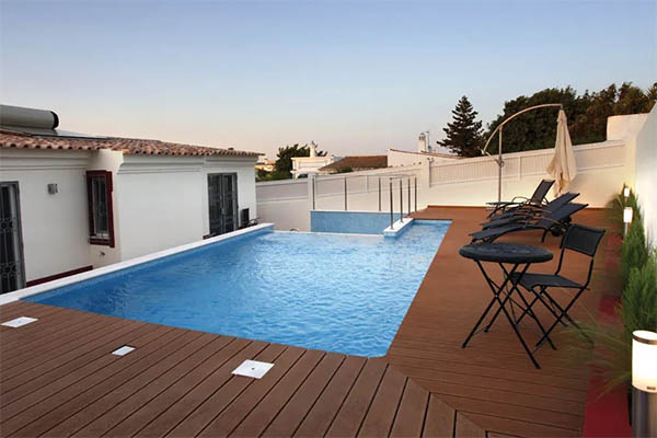 Moisture and slip-resistant WPC floor