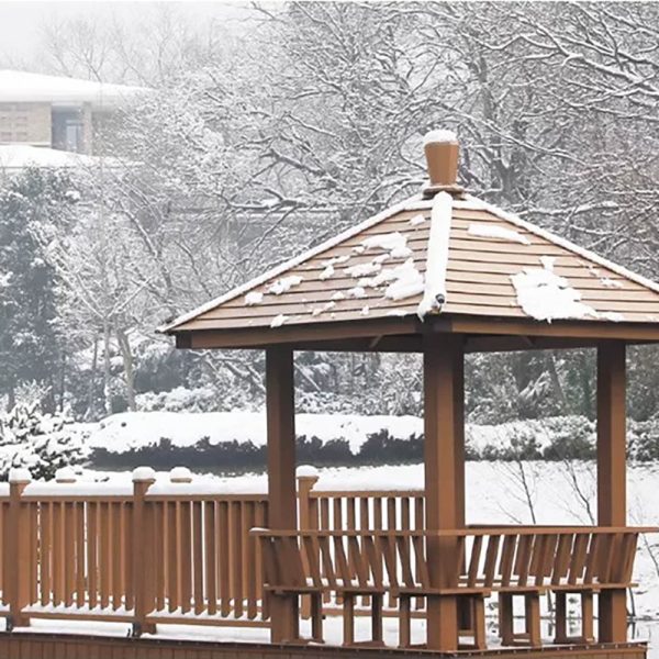 WPC Garden Pavilion in snow