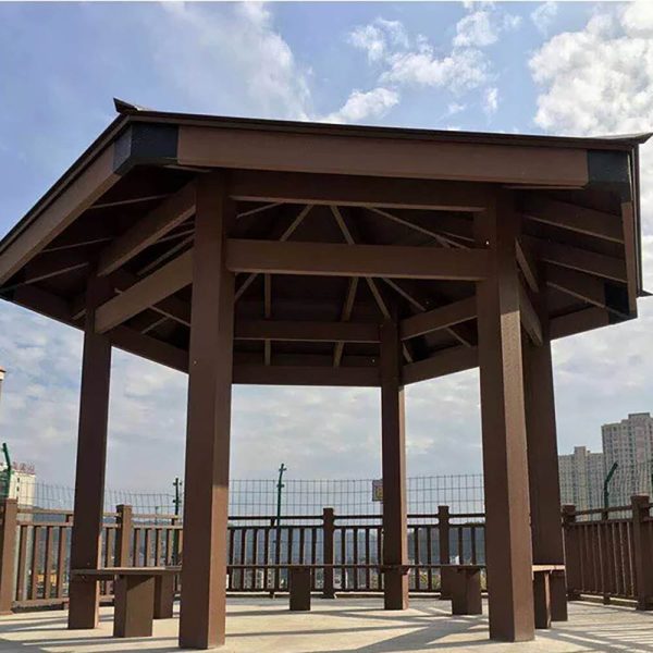 brown WPC Garden Pavilion