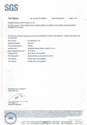 senlai SGS Certificate