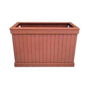 custom WPC flower pot for outdoor landscaping