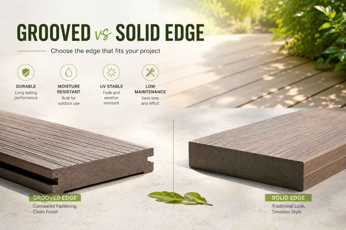 Grooved vs Solid Edge Composite Decking: How to Choose? - Senlai WPC