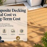 `Composite decking initial cost vs long-term cost, showing boards, installation, logistics and maintenance factors for WPC decking buyers`