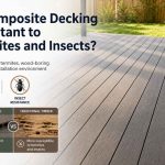 `Insect-resistant composite decking for outdoor use, showing improved resistance to termites and wood-boring insects compared with traditional timber`