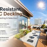 UV-resistant WPC decking for sunny outdoor terraces, showing color stability and protection against long-term sunlight exposure
