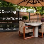WPC decking for commercial spaces with an outdoor dining terrace, highlighting durability, weather resistance, low maintenance and commercial project suitability
