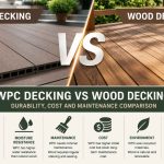 WPC decking vs wood decking comparison showing durability, moisture resistance, maintenance, cost and appearance for outdoor use
