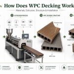 How wood plastic composite decking works through materials, extrusion, board structure and installation