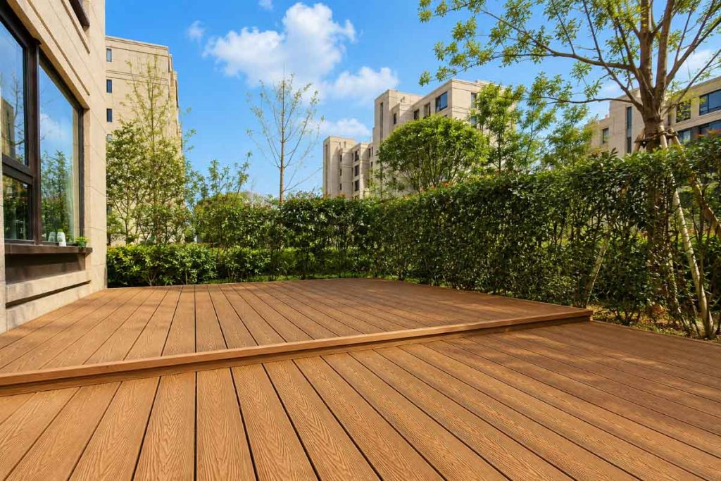 Low Maintenance wood plastic composite deck