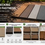 WPC decking color fastness samples for outdoor use